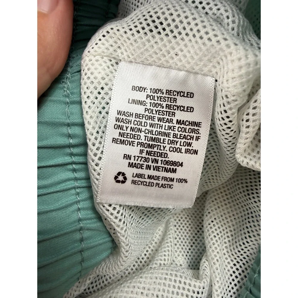 Goodfellow & Co Mens Teal Blue Recycled Polyester Swim Trunks‎ XL Board Shorts